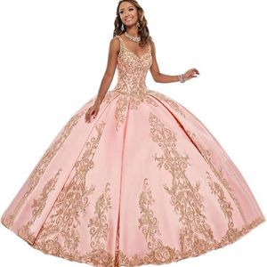 Une ligne robes de mariée 2023 longue princesse rose pleine dentelle grande taille balayage train robes de soirée de mariée Robe Boho robes De Noiva Luxurious ball dress lace vestido de novia