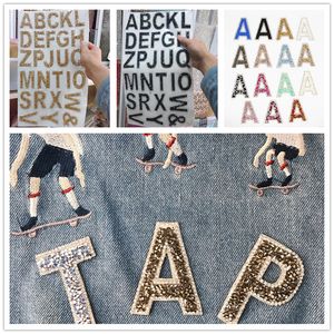 A-Z Strass Anglais Lettre Patches Bling Strass Lettre Autocollants Autocollants Strass Lettre Autocollants pour Art Artisanat Vêtements DIY Décors