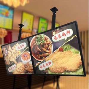 A1 Menu de restauration Lightbox Boards Advertising Afficher équipement affiche illuminé plafond suspendu pour restaurant Take Away Cafe 247Q