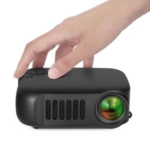 A2000 Black Mini Projector 1080p Home Cinema Theatre Portable 3d Video Proyectores Led Game Láser Beamer a través de HD Port Smart TV Box 231221