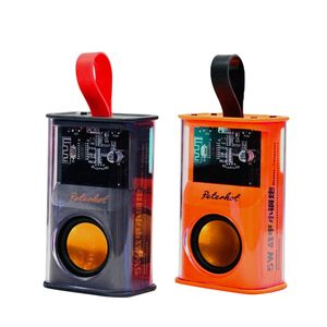 A36 RGB Altavoz Bluetooth Mini caja de música de sonido estéreo transparente inalámbrica con LED intermitente Reproductor de audio para fiestas en caja de venta al por menor