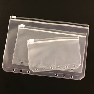 A5/A6/A7 PVC reliure couverture classement clair fermeture éclair sac de rangement 6 trous étanche papeterie sacs bureau voyage Portable Document sac