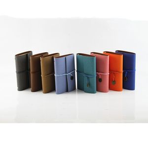 A6 Retro creativo bandage bloc de bolsillo librería libro diario de cuero pequeño cuaderno