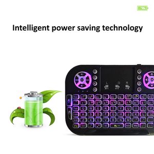 A8 Mini Bluetooth Keyboard 2.4g Double modes Handheld Foardard Mouse Touchpad Topon Control pour Windows Android