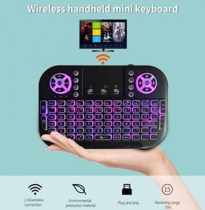 Mini teclado A8 con retroiluminación táctil, 24G, Bluetooth, inalámbrico, compatible con panel táctil, Modos duales, Air Mouse pk q9s i8 mx38387395