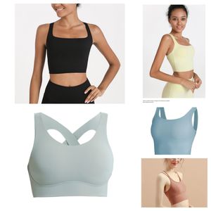 New Fashion Top Hot-selling Sports Bra for Women Criss-Cross Back Padded Strappy Sports Bras Medium Support Yoga Bra with Removable Cups