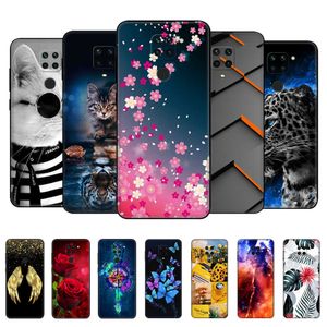 Para Xiaomi Redmi Note 9S Case On 9 Back Phone Cover Pro Note9S Note9Pro Bolsa de silicona suave Black Tpu Case