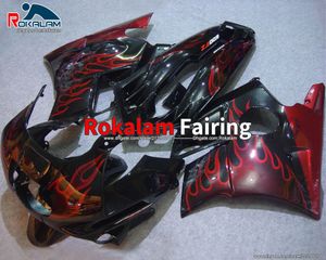 ABS FAIRING ASSION POUR HONDA CBR600 F2 1991-1994 Red Flame Black Motorcycle Famings 1991 1992 1993 1994 Plastics Set
