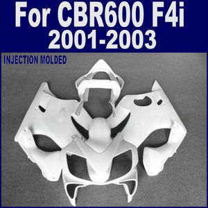 Injection plastique ABS pour HONDA CBR 600 F4i carénage personnalisé blanc 01 02 03 CBR600 F4i 2001 2002 2003 kits de carénage CICD