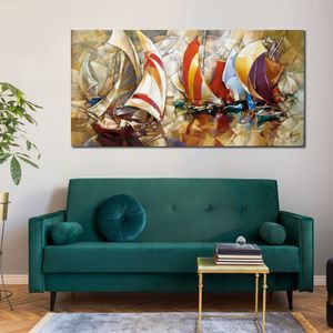 Toile abstraite Art Regatta Handcrafted Oil Painting Modern Decor Studio Apartment