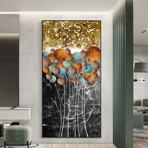 Abstrakte goldene Landschaft Poster Moderne Leinwand Malerei Innen Galerie Raum Dekor Wandbild Cuadros Kein Rahmen Wanddrucke