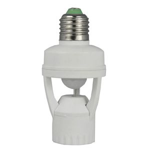 AC 110-220V 360 grados 60W PIR Sensor de movimiento por inducción IR infrarrojo humano E27 enchufe interruptor Base Bombilla LED soporte de lámpara