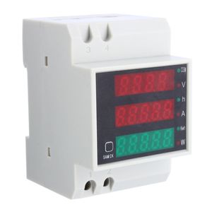 Livraison gratuite AC 110 V 220 V DIN RAIL 100A KWH Compteur d'énergie électrique Ampèremètre Voltmètre Qualité supérieure
