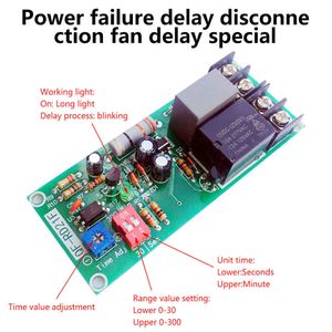 Module de relais de commande de minuterie AC100V-220V AC100V CONTRUTER LA BANGE DE RETLAGE POUR LA Plage de temps de ventilateur d'échappement 0,2 seconde-300 minutes