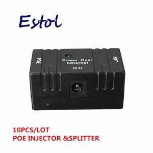 Accessoires 10pcs / lot RJ45 Connecteur PoE Injecteur Power Over Ethernet Adapter Interrupteur pour IP Camera IP Phone Adapter Converter CCTV AP