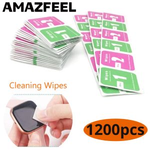 Accessoires 1200 PCS / Pack Écran Laispoies de nettoyage Regarder Smart Band Camera Lens Nettoying Tissu LCD Écil d'élimination de la poussière Papier à essuyage sec humide