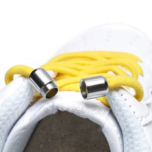 Accesorios 2022 90 Pair Metal Lock Shoelaces de zapatillas de elásticas redondas Special No Tie Shoelace para hombres Lordas de caucho Zapatillas