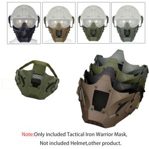 Accessoires 2023 Nouveau masque tactique Iron Warrior (demi-face) Cadre de casque solide Accessoires pour hommes en plein air Paintball Army Airsoft Pliage