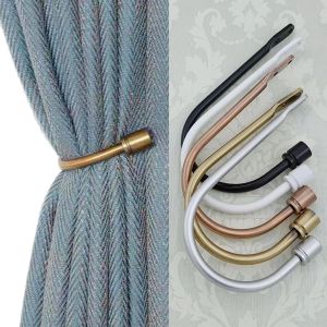 Accessoires 2pcs U Forme Curtain Crochet HeavyDuty Tiveback Holder Metal Holdbacks Bronze / Gold / Silver / Red / Black / White