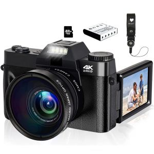 ACCESSOIRES 48MP CAMERIE PHOTO DIGITAL VINTAGE REGARDER PHOTOGRAPHIQUE Recorder photographique 4K Compact WiFi Blogger Blogging Vlogging Video Camera