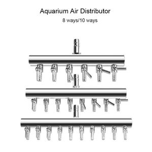 Accessoires 8 10 voies Valve de séparation d'air d'aquarium 8mm à 4mm Pompe à air de réservoir de poisson Distributeur de débit Valve de pompe Valve de commutateur de commande de levier de robinet