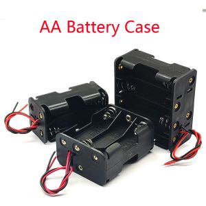 Accessoires AA Batterie Boîte de batterie à printemps Boîte de batterie en plastique Plastique avec ligne 2/4/6/8 SLOT AA Batterie Porte-batterie 3V / 6V / 9V / 12V
