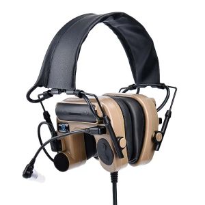 Accessoires Airsoft Comtact IV C4U Annulation du bruit Casié Toy Military Hearing Protection Fonction de tir avec communication de microphone