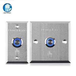 Accesorios Puerta de aluminio Push Botón de Inicie la llave para acceder al botón CONTROL DE Liberación del botón Presione Switch con luz de LED azul para la seguridad del inicio Pro