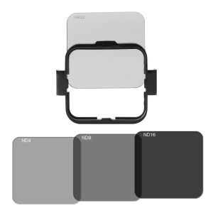 Accesorios Conjunto de kit de protección de filtro de lente cuadrada Andoer (ND2/ND4/ND8/ND16) para la sesión de GoPro Hero4 con soporte de marco de montaje del filtro