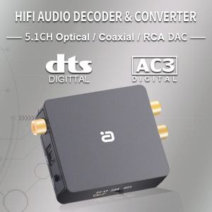 Accesorios Ayino 24bit 192K DAC 5.1CH HIFI Digital a analógico Convertidor de audio DTS AC3 PCM Fibra óptica Coaxial a RCA 3.5 mm 2Ch