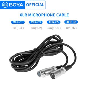 Accesorios BOYA XLRC1 C3 C5 C8 Cable de micrófono de audio XLR hembra para entrevistas Vlog Grabación de videos y adaptadores de micrófono Moree 1 metro