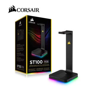 Support pour casque Corsair ST100 RGB Premium avec son surround 7.1 3,5 mm et 2xUSB 3.0
