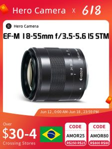Accesorios EFM 1855 mm f/3.55.6 es lente STM para Canon Micro Slr Eos M M2 M3 M10 Lente de zoom de cámara sin espejo