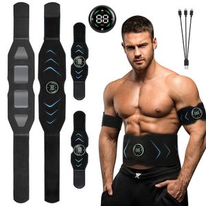 Accessoires EMS Stimulateur Musculaire Corps Abdominal Minceur Ceinture Électrique Smart ABS Trainer Bras Jambe Taille Perte De Poids Fitness Vibration 230307