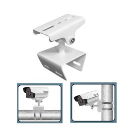 Accessoires support de cerceaux métalliques extérieurs pour la caméra de surveillance Fixation de pôles CCTV Mount blanc