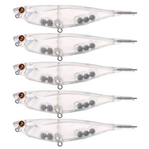 Accessoires Fishing Lures vierges 20pcs / lot 10cm 8,7 g Lares non peintes en plastique clair appât bricolage embryon de pêche à la pêche