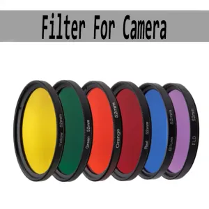 Accessoires Kit de filtres en couleur pour Sony DSLR Camera Lens Filtre 49 mm 52 mm 55 mm 58 mm 62 mm 67 mm 72 mm 77 mm Filtre d'objectif rouge rouge bleu