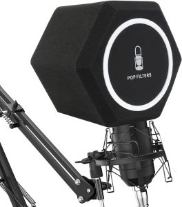 Accessoires GMARK Microphone Wind Shield Pop Filtre Isolement Ball Acoustic pour les studios d'enregistrement micro Soundabsorbing mousse à cinq