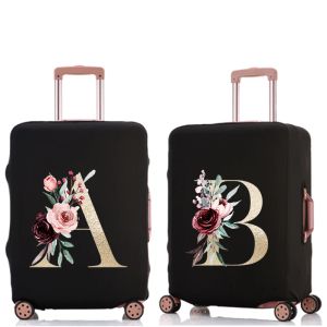 Accesorios Cubierta de equipaje de letras doradas Protector de cobertura de maleta elástica más gruesa Aplicar a 18''32 '' Cubierta de la maleta Accesorios de viaje Luggage