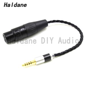 Accessoires Haldane Hifi 7n argent plaqué 4,4 mm équilibré mâle à 4pin xlr Équilibré le câble adaptateur audio féminin 4.4 Câble du connecteur xlr DIY