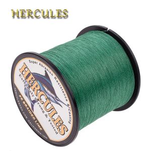 Accessoires Hercules Multifilament Ligne de pêche Cord 4 brins Traided Wire PE Carpe Brésil 100m 2000m Green 6100 lb Accessoires extérieurs