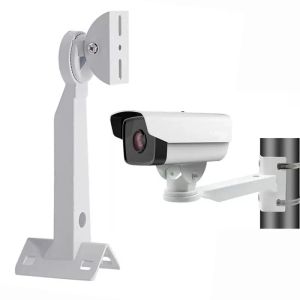 Accessoires de haute qualité du support mural en métal blanc de surveillance du support de caméra de vidéosurveillance du support de caméra de vidéosur