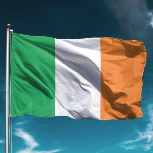 Accesorios Bandera de Irlanda Bandera nacional Bandera voladora Poliéster Decoración al aire libre Decoración de jardín Fondo de pared Estado Cheer Support Glad QA
