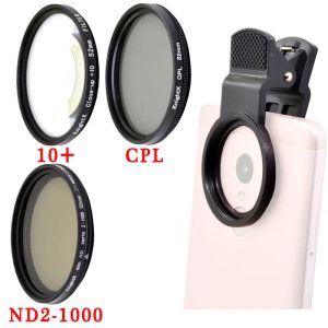 Accessoires Knightx Phone Camera Ro Lens CPL Star Variable Nd Filter Tous les smartphones 37 mm 52 mm 55 mm 58 mm nd21000 Polarising Polar Line