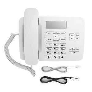 Accessoires KXT7001 Téléphone filé avec ID de l'appelant FSK / DTMF Double système Affichage LCD pour le bureau à domicile Téléphone fixe de bureau