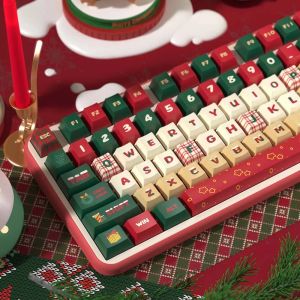 Accesorios Kyomot 158 Keys Merry Christmas KeyCaps Cherry Perfil KeyCap ISO PBT Dye Sub para Mx Switch Diy Diseño Mecánico Teclado mecánico