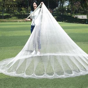 Accesorios LawAia Casting Net Nylon White Nylon Hierro Costilería de acero Peso para lanzar a la mano redes de pesca Neta de aterrizaje Captura de pescado