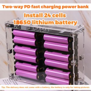 Accessoires Lnstall 24 Cell 18650 Batterie au lithium 120000mAh sans batterie Pas de soudage 100W 120W 120W Punk DIY Power Bank Bank Livraison gratuite