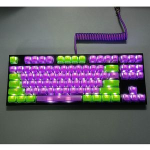 Accessoires Keycaps de PBT transparents minimalistes Keycaps de profil OEM pour clavier mécanique 132 KEKES CAPS CHARGE SUMBILATION Personnalisé