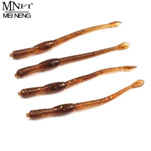 Accessoires MNFT Wholesale 500 PCS / Lot Plastic souple Appâts artificiels Fishing Earthworm Lere Tackle 7,7 cm 1,03 g Bionic Abgots Insects Lares